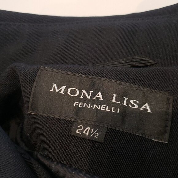 MONA Lisa Fen-Nelli Women's Trench Coat  Navy Blue Size 24.5 - Picture 7 of 12